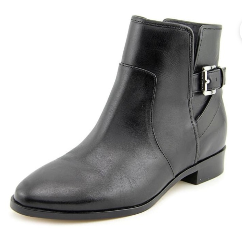 Michael Kors Salem Leather Ankle Boot Black Size 6
